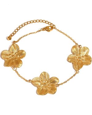 Retro Elegant Flower Bracelets -18K Gold